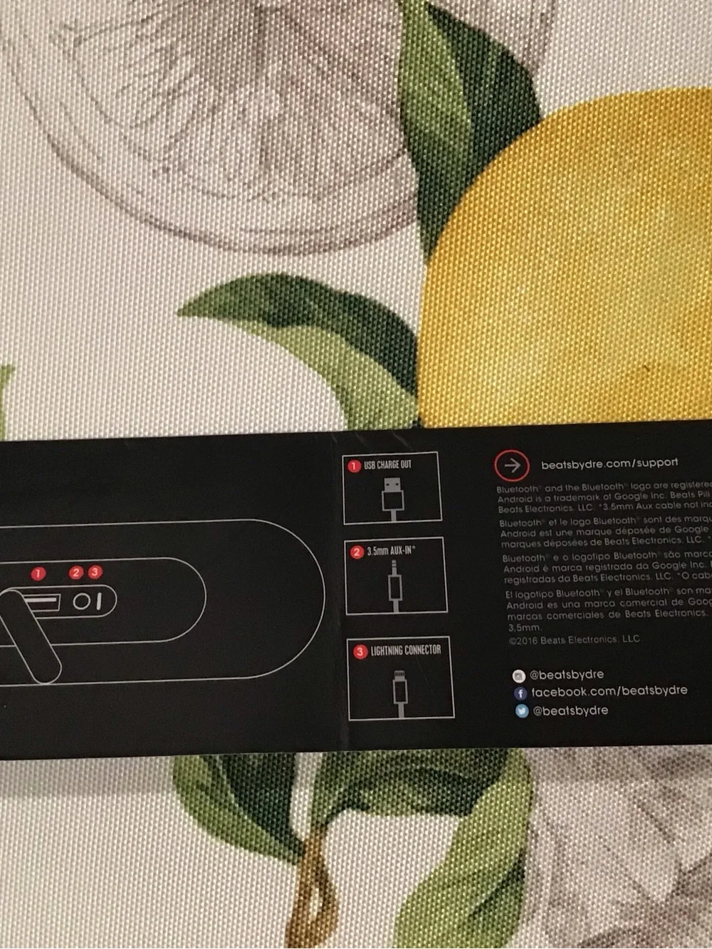 BeatsPill+ Portable Bluetooth Speaker - Black Model #A1683 w